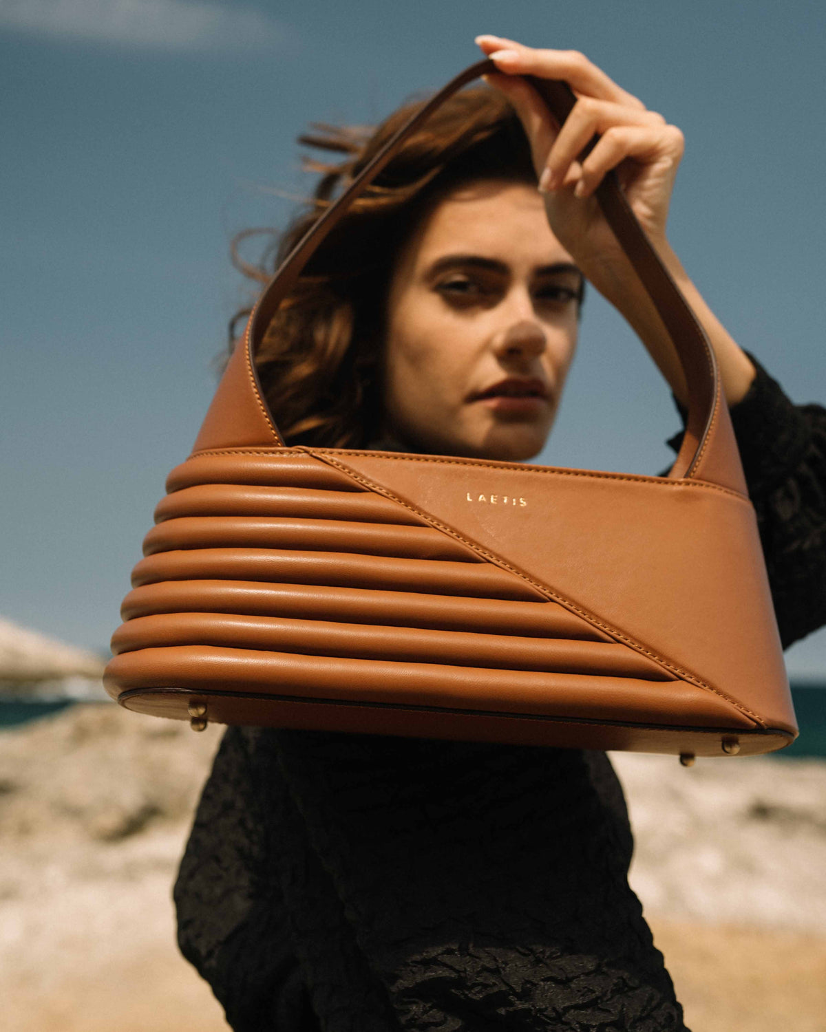Lisya Luxury Leather Shoulder Bags | Laetis Studio