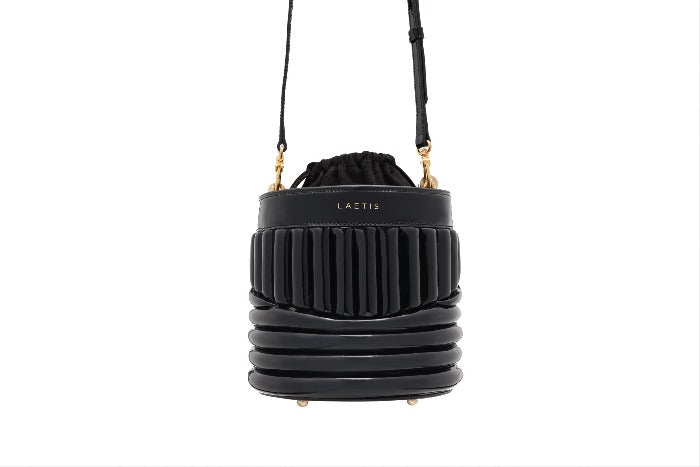 Black Patent Women Luxury Leather Bucket Bag 3