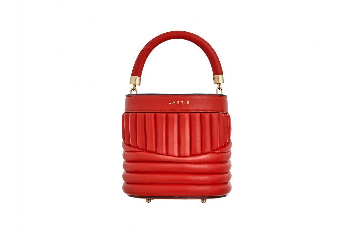 Red Women Leather Bucket Bag  Luxury Designer Bags – Laetis Studio